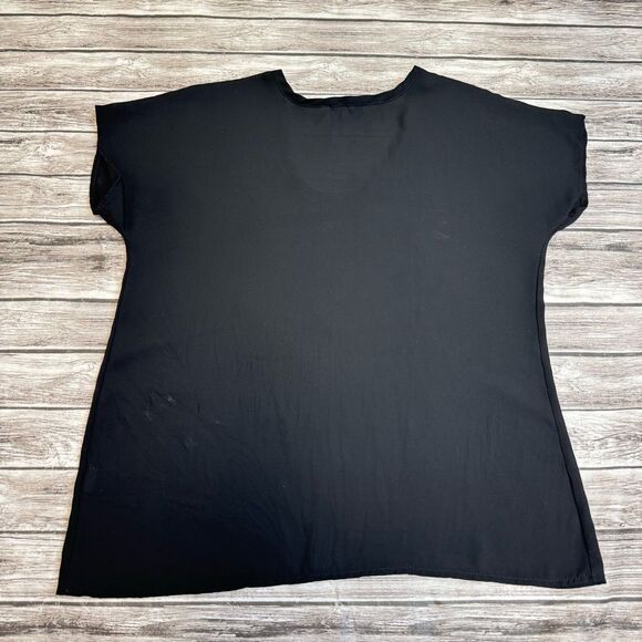 Soprano Womens Blouse Top Shirt Black S SM Small Crew Scoop Neckline Lightweight - Picture 12 of 12